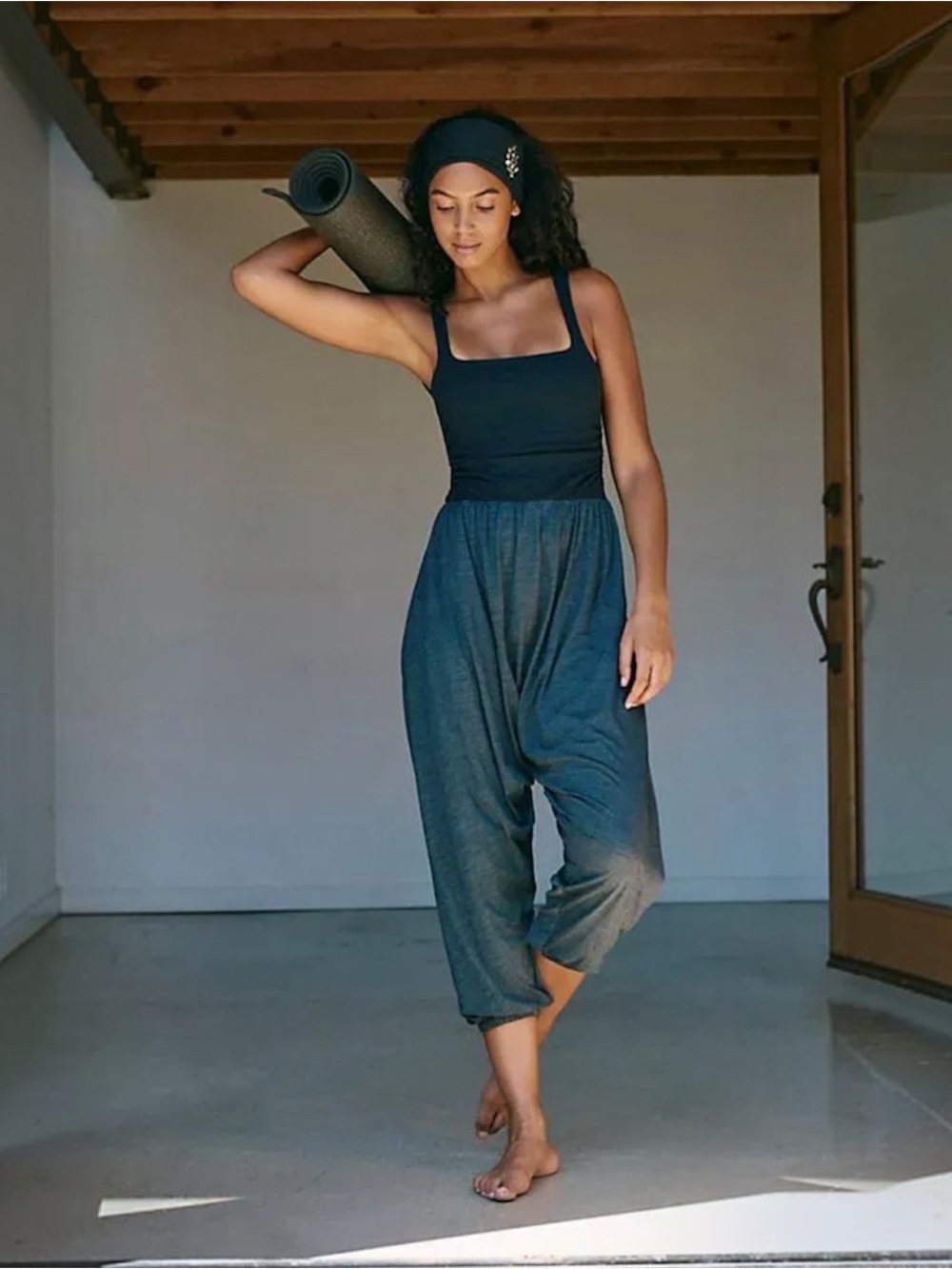 Free People Black Shiny Happy One Piece Size Small